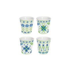 Petit Dejeuner|Flowers Garden>Easy Life Ensemble de 4 verres à café FLOWERS GARDEN