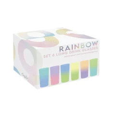 Services De Table En Porcelaine​|Rainbow>Easy Life Ensemble de 6 verres RAINBOW
