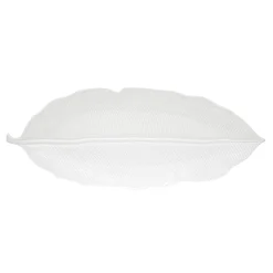 Moderne|Services De Table En Porcelaine​>Easy Life Feuille en porcelaine 47×19 cm LEAVES WHITE