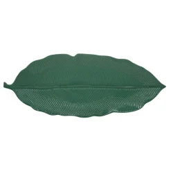 Moderne|Services De Table En Porcelaine​>Easy Life Feuille en porcelaine 47×19 cm TROPICAL LEAVES GREEN