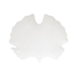 Moderne|Services De Table En Porcelaine​>Easy Life Feuille en porcelaine en forme de ginko, 35×29 cm LEAVES WHITE