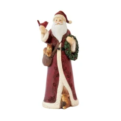 Noël|Christmas Figurines>Easy Life Figurine du père noël avec petit oiSEAu en polyrésine CHRISTMAS FIGURINES