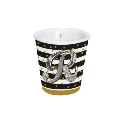 Tasse En Cadeau|Petit Dejeuner>Easy Life Gobelet à café en porcelaine 100 ml dans une boîte A LETTER FOR YOU «R»