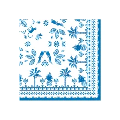 Ethnique|Services De Table En Porcelaine​>Easy Life Lot de 20 serviettes bleues EXOTIC VIBES