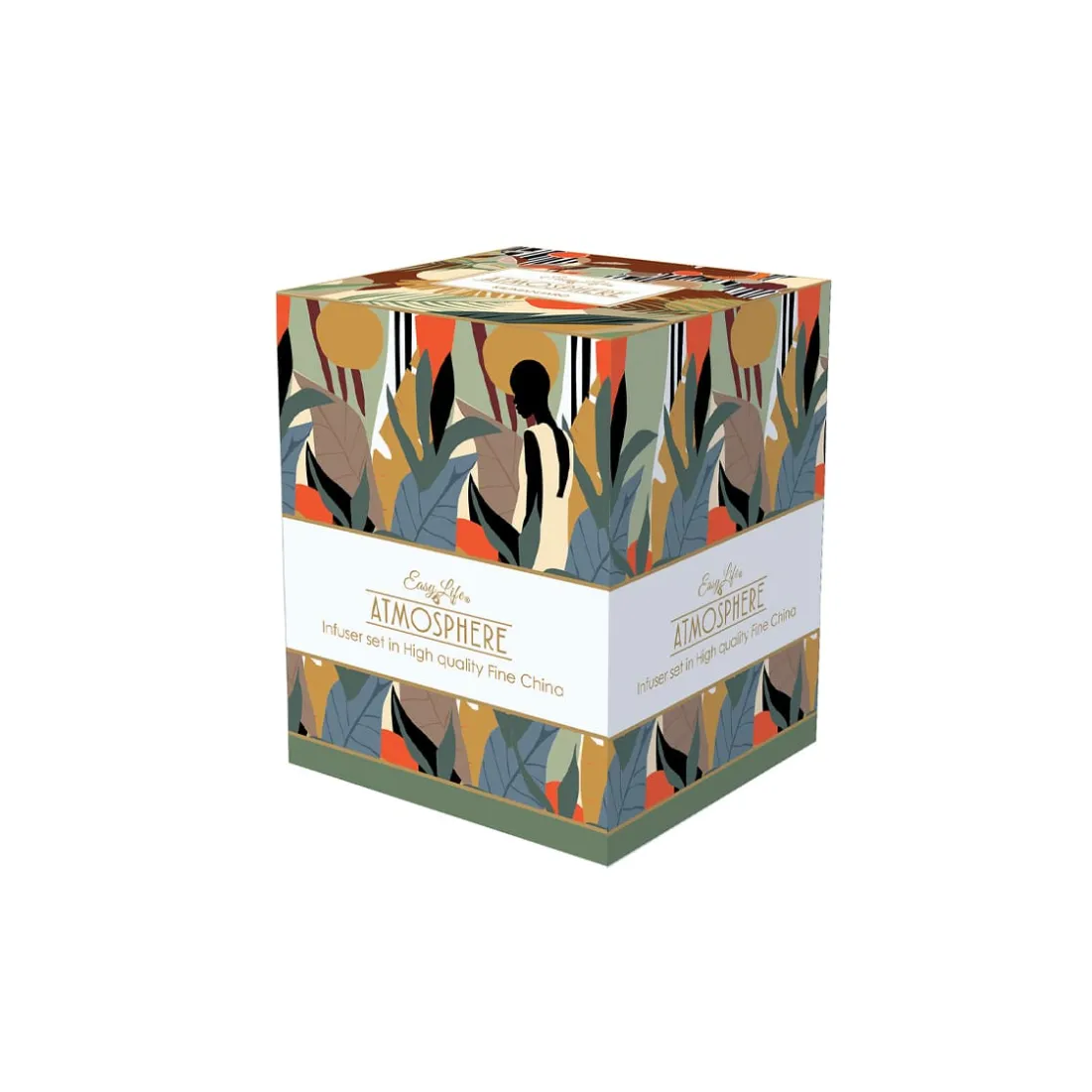 Coffret Cadeau|Petit Dejeuner>Easy Life Mug et sous-verre avec infuseur KILIMANJARO