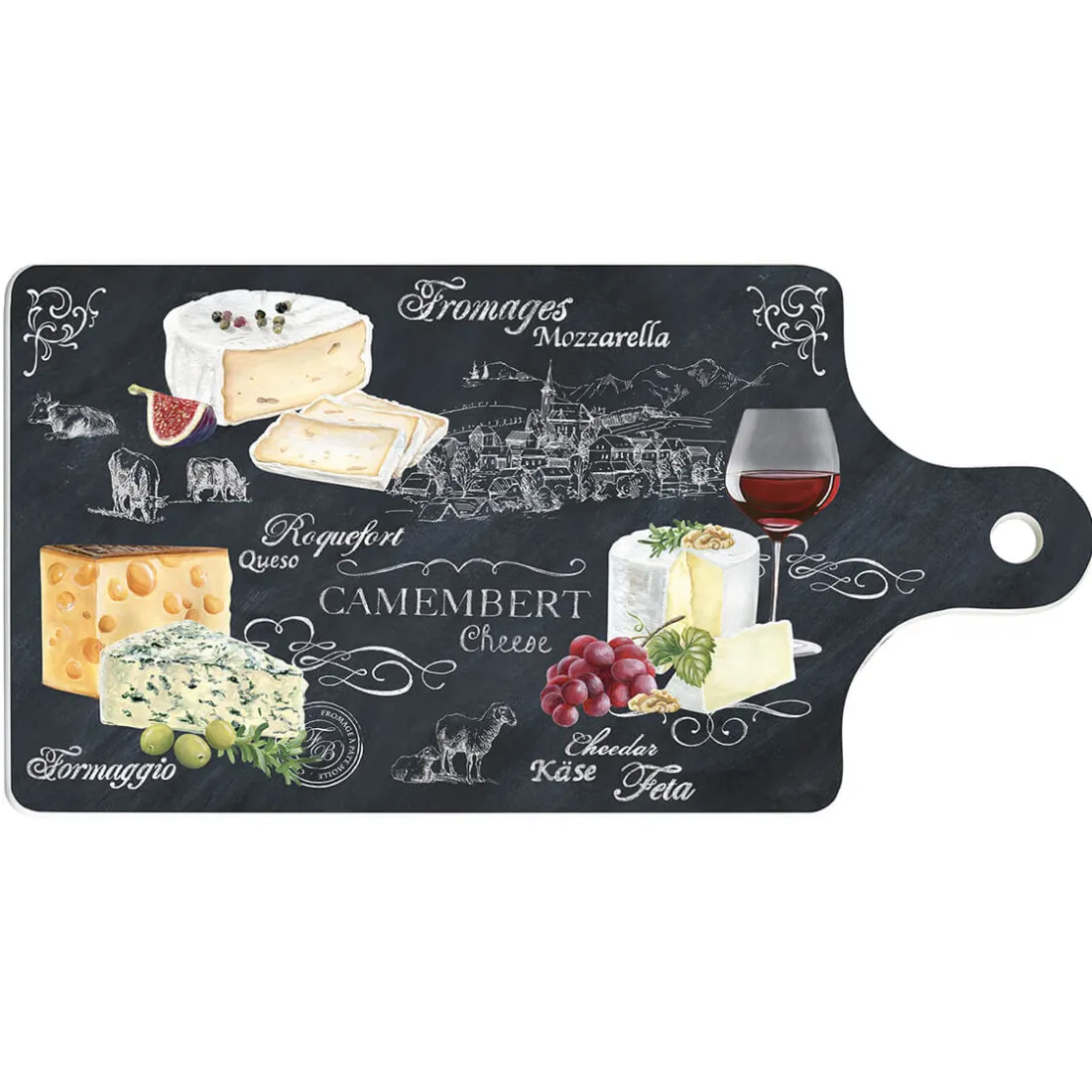 Quotidienne|Cuisine>Easy Life Planche à fromage rectangulaire WORLD OF CHEESE