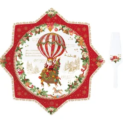 Noël|Services De Table En Porcelaine​>Easy Life Plat à gâteau avec pelle CHRISTMAS MEMORIES