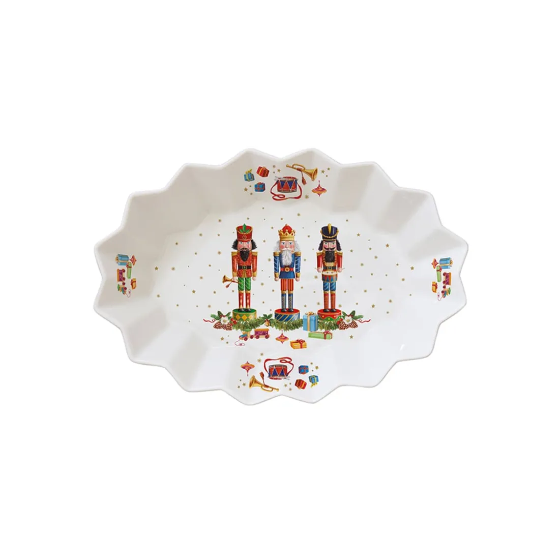 Noël|Services De Table En Porcelaine>Easy Life Plat Ovale Vintage NUTCRACKER