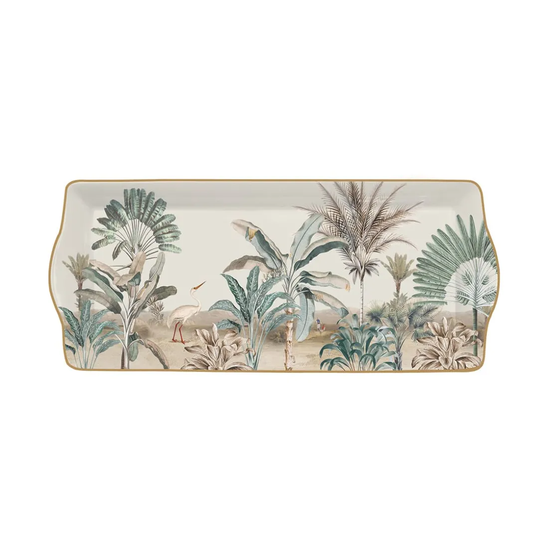 Nature|Services De Table En Porcelaine>Easy Life Plateau 35×15 cm en porcelaine avec bordure en boite cadeau NOSTALGIC HEAVEN