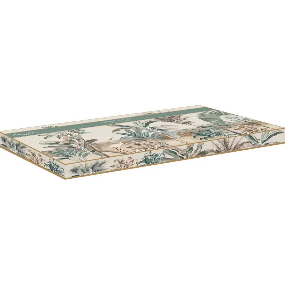 Nature|Services De Table En Porcelaine>Easy Life Plateau 35×15 cm en porcelaine avec bordure en boite cadeau NOSTALGIC HEAVEN