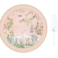 Nature|Services De Table En Porcelaine​>Easy Life Plateau à gâteau JARDIN DE REVES