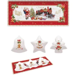 Noël|Services De Table En Porcelaine​>Easy Life Plateau avec 3 bols CHRISTMAS MEMORIES
