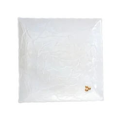 Noël|Services De Table En Porcelaine​>Easy Life Plateau de service carré HOLLY & BERRIES WHITE