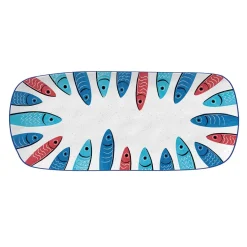 Maritime|Services De Table En Porcelaine​>Easy Life Plateau de service rectangulaire SARDINE’S PARTY
