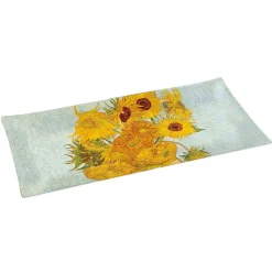 Masterpiece|Services De Table En Porcelaine​>Easy Life Plateau en verre de qualité supérieure, dimensions 36×17 cm Vase With Twelve SunFLOWERS