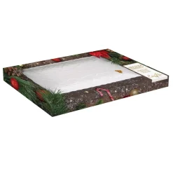 Noël|Services De Table En Porcelaine​>Easy Life Plateau rectangulaire HOLLY & BERRIES WHITE