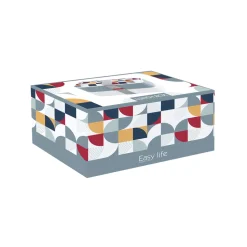 Lunch Box>Easy Life Porte-repas avec 2 compartiment GEOMETRIC2