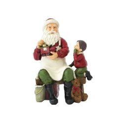 Noël|Christmas Figurines>Easy Life Père Noël avec un enfant CHRISTMAS FIGURINES