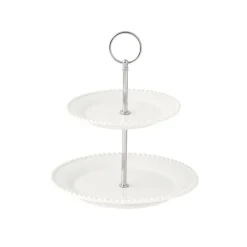 Moderne|Petit Dejeuner>Easy Life Présentoir à gâteau à deux étages Ø 16/21 cm Tiffany WHITE