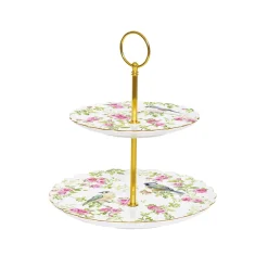 Romantique|Petit Dejeuner>Easy Life Présentoir à gâteau à deux étages SPRING TIME