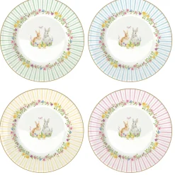 Services De Table En Porcelaine​|Happy Easter>Easy Life Set 4 assiettes à dessert HAPPY EASTER