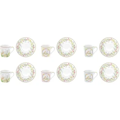 Petit Dejeuner|Happy Easter>Easy Life Set 6 tasses à café avec soucoupe HAPPY EASTER