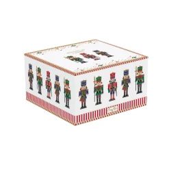 Noël|Services De Table En Porcelaine​>Easy Life Set apéritif avec 3 bols en porcelaine et support en bambou NUTCRACKER