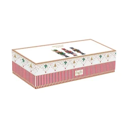 Noël|Services De Table En Porcelaine​>Easy Life Set apéritif avec 3 bols en porcelaine et support en bambou NUTCRACKER