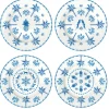 Services De Table En Porcelaine​|Exotic Vibes>Easy Life Set de 4 assiettes à dessert bleues EXOTIC VIBES
