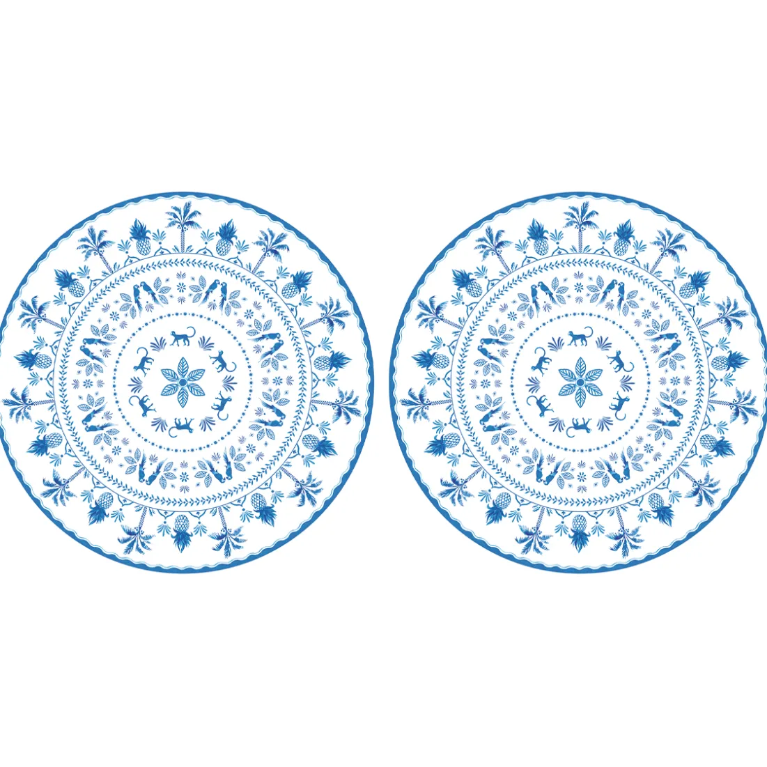 Ethnique|Cuisine>Easy Life Set de 2 sets de table bleus EXOTIC VIBES