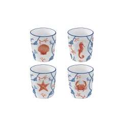 Petit Dejeuner|Côte De Mer>Easy Life Set de 4 tasses à café CÔTE DE MER