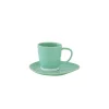 Moderne|Petit Dejeuner>Easy Life Set de 6 tasses à café de 120 ml avec soucoupes en porcelaine INTERIORS AQUA