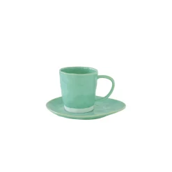 Moderne|Petit Dejeuner>Easy Life Set de 6 tasses à café de 120 ml avec soucoupes en porcelaine INTERIORS AQUA