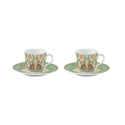 Petit Dejeuner|Jungle Vibes>Easy Life Set de 2 tasses à café et soucoupe JUNGLE VIBES