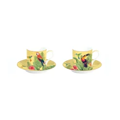 Petit Dejeuner|Exotic Paradise>Easy Life Set de 2 tasses à café et soucoupe EXOTIC PARADISE