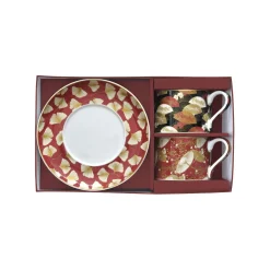 Coffret Cadeau|Petit Dejeuner>Easy Life Set de 2 tasses avec soucoupes KIMONO
