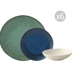 Moderne|Services De Table En Porcelaine​>Easy Life Set de vaisselle 18 pcs GALLERY MIX
