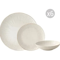 Moderne|Services De Table En Porcelaine​>Easy Life Set de vaisselle 18 pcs GALLERY WHITE