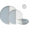 Services De Table En Porcelaine​|Double>Easy Life Set de vaisselle 18 pièces DOUBLE GREY