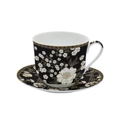 Coffret Cadeau|Petit Dejeuner>Easy Life Tasse à petit-déjeuner avec assiette ART DECO & FLOWERS