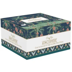 Coffret Cadeau|Petit Dejeuner>Easy Life Tasse à petit-déjeuner avec assiette de 400 ml en porcelaine, dans une boîte colorée MANDALAY