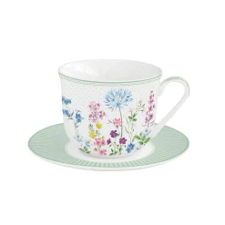 Romantique|Petit Dejeuner>Easy Life Tasse à petit-déjeuner avec assiette FLORAISON