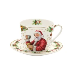 Noël|Petit Dejeuner>Easy Life Tasse à petit-déjeuner avec soucoupe, 400 ml en porcelaine MAGIC CHRISTMAS