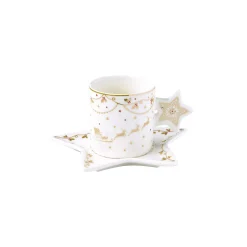 Noël|Petit Dejeuner>Easy Life Tasse avec soucoupe CHRISTMAS LIGHTs