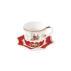 Noël|Christmas Memories>Easy Life Tasse avec soucoupe en porcelaine, 250 ml CHRISTMAS MEMORIES