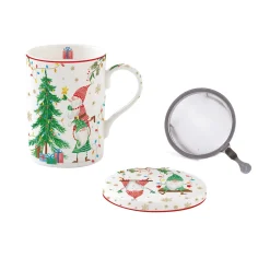 Noël|Petit Dejeuner>Easy Life Tasse avec sous-tasse et infuseur Ready For CHRISTMAS