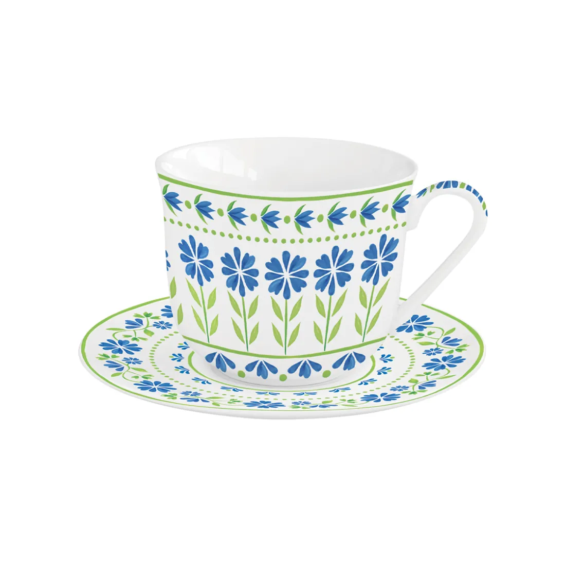 Petit Dejeuner|Flowers Garden>Easy Life Tasse de petit déjeuner avec soucoupe FLOWERS GARDEN