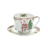 Noël|Petit Dejeuner>Easy Life Tasse de petit-déjeuner avec assiette JOYFUL SANTA