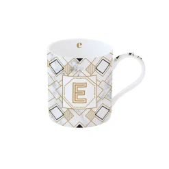 Tasse En Cadeau|Petit Dejeuner>Easy Life Tasse en porcelaine de 350 ml MONOGRAM E