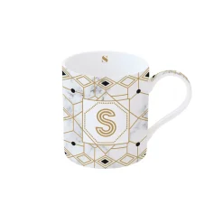 Tasse En Cadeau|Petit Dejeuner>Easy Life Tasse en porcelaine de 350 ml MONOGRAM S